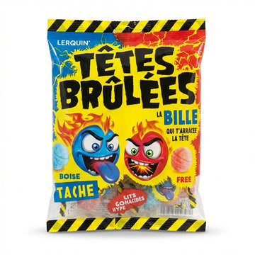 Confiserie du Nord Tetes Brulees Paint Billes Sour Candy 70g
