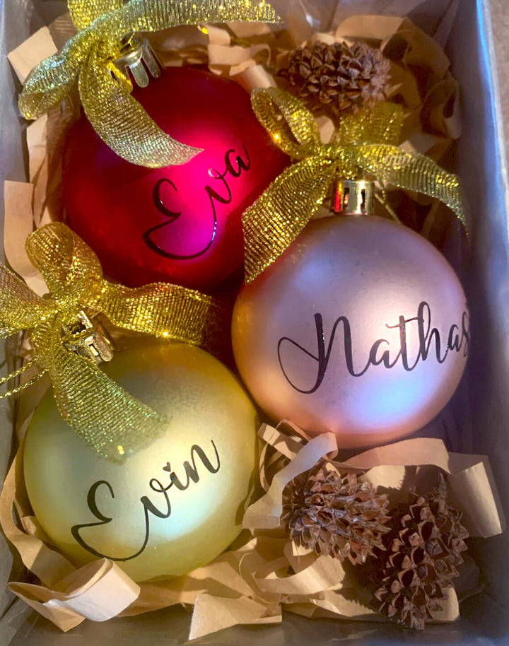 Personalized Christmas Tree Bubbles