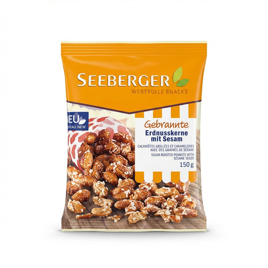 Seeberger Sugar Roasted Peanuts with Sesame 150g Delivery Mauritius