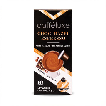 Caffeluxe Choco Hazelnut 10 Capsules 50g Delivery Mauritius