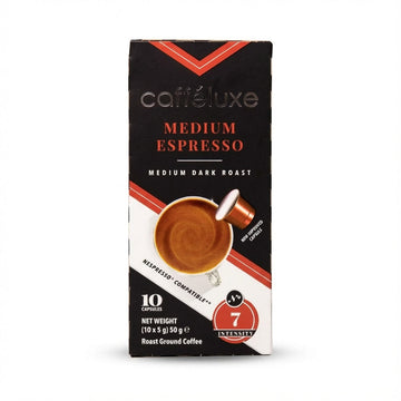 Caffeluxe Espresso Medium 10 Capsules 50g Delivery Mauritius
