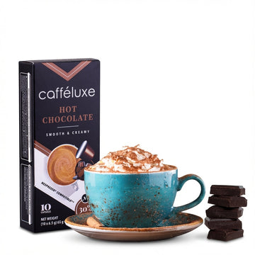 Caffeluxe Hot Chocolate 10 Capsules 65g Delivery Mauritius