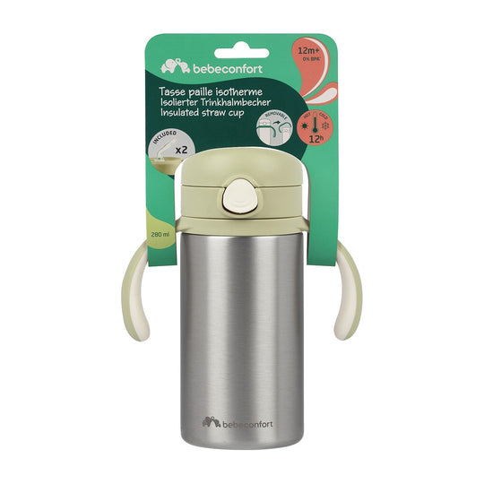Bébé Confort Insulated Straw Cup 280ml Giddy Green baby gift Delivery Mauritius