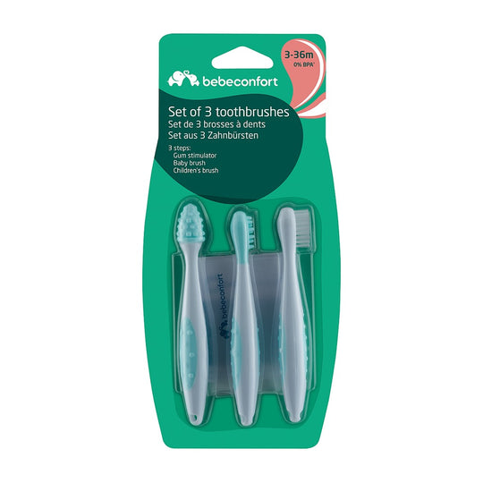 Bébé Confort Set of 3 Toothbrushes + Case Sailor Blue baby gift Delivery Mauritius