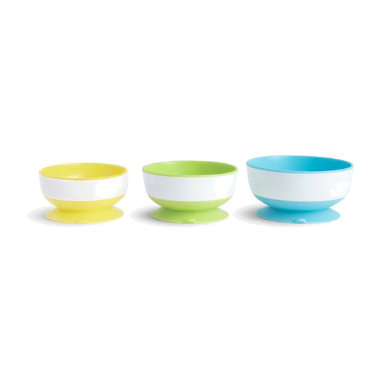 Munchkin 3pk Stay Put Suction Bowls 6m+ baby gift Delivery Mauritius