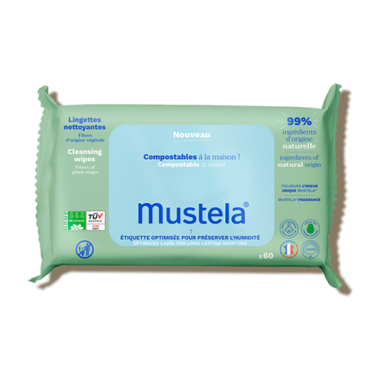 Mustela Lingettes PN Parfumée Compostables x60 Delivery Mauritius