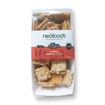 NeoFoods Mini Wholegrain Crispbread Cheese Sesame Tomato 90g Delivery Mauritius