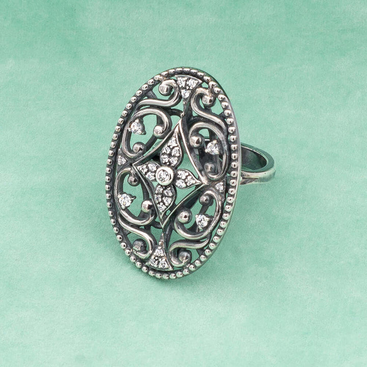 Sterling Silver Ring - Edelweiss - Front