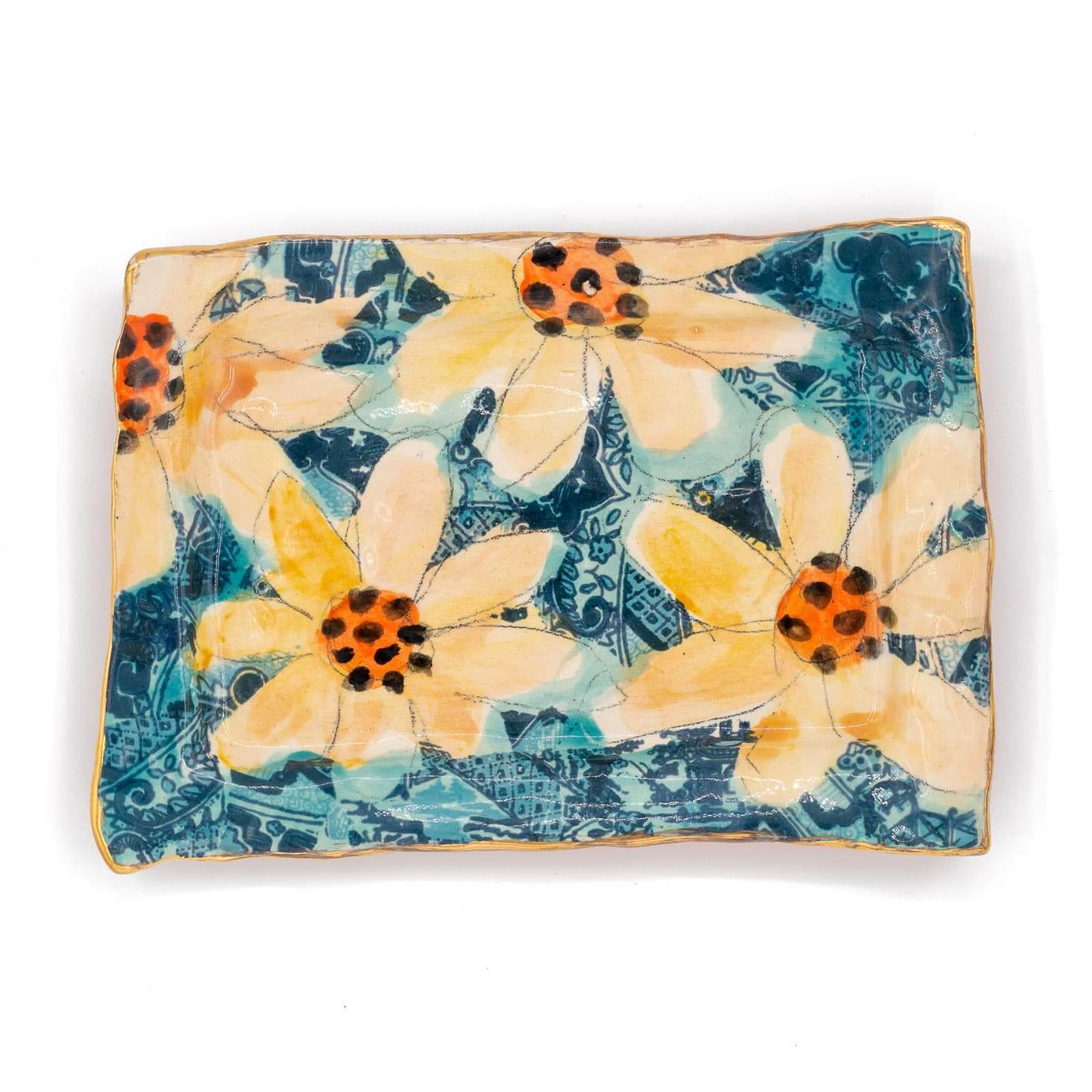 Mauritius-Handmade-Ceramic-Ceramic Tray “Fête des Fleurs”-DodoMarket-Souvenirs