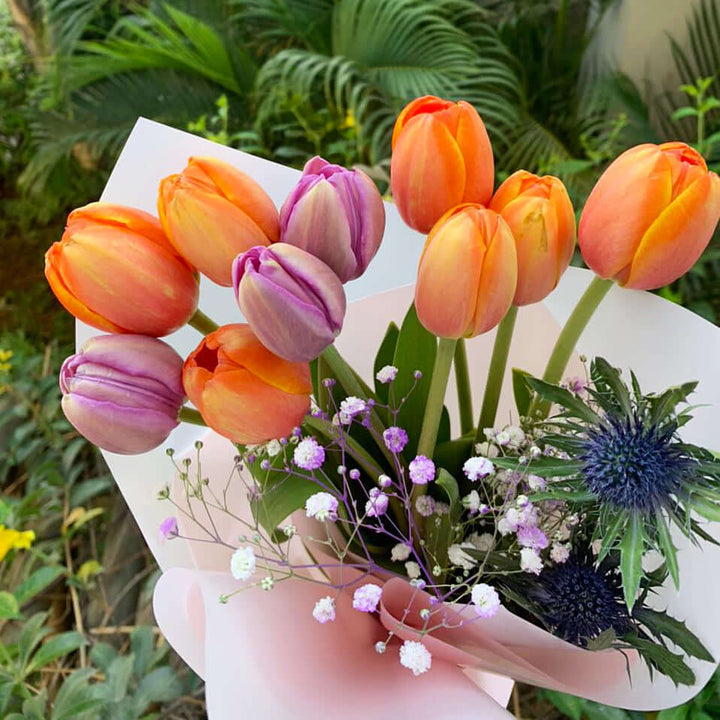 TulipsBouquet-MellowChime-10-OrangeLilac