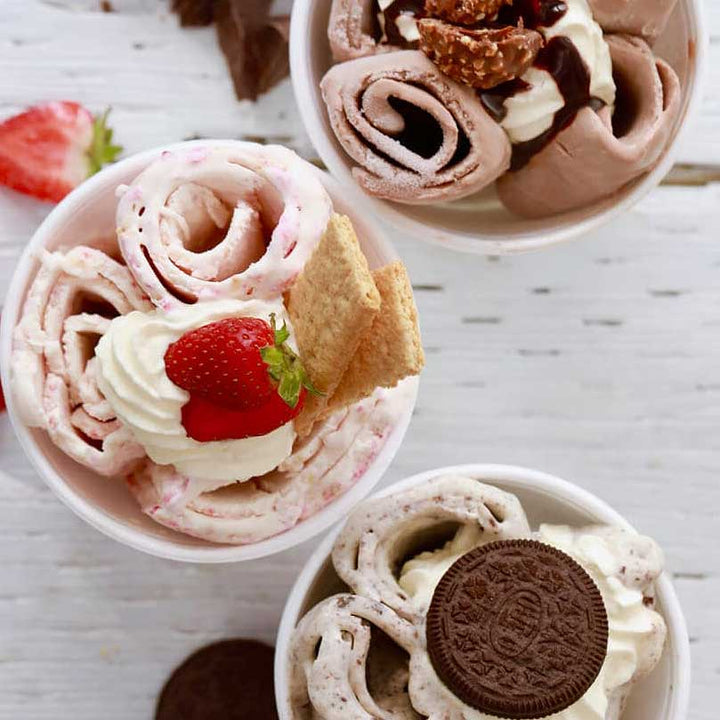 Rouleaux de crème glacée - Location pour fêtes et événements