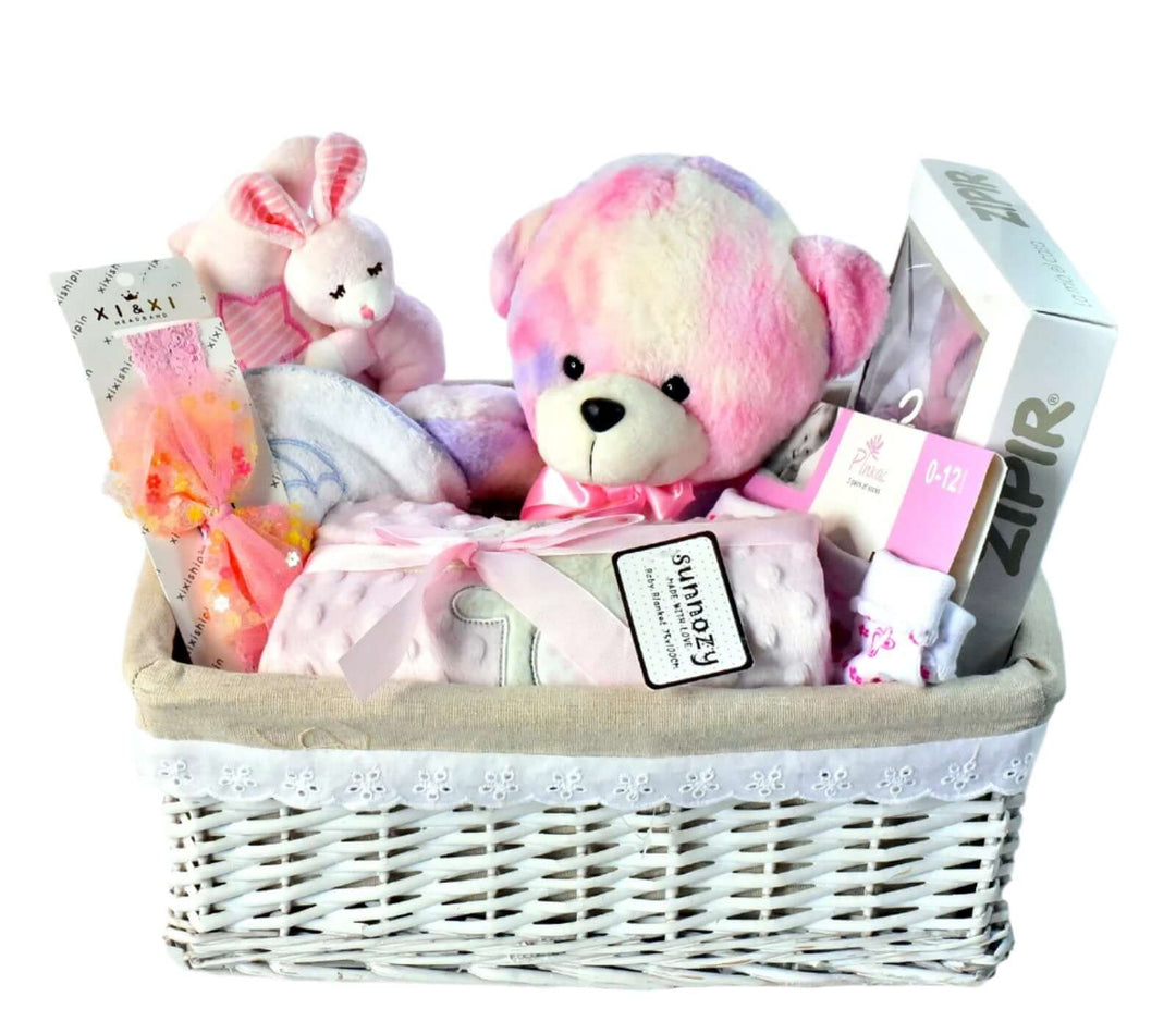 Adorable-Gift-basket-Welcome-Baby-pink-DodoMarket-delivery-Mauritius
