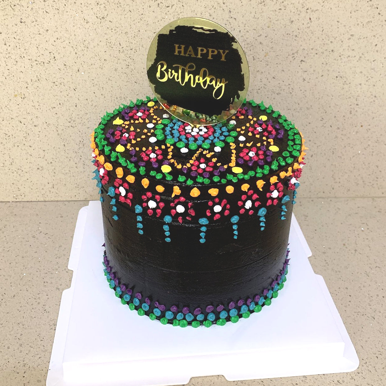 Arabesque-Chocolate-Birthday-Cake-2023-with-topping-DodoMarket-Mauritius