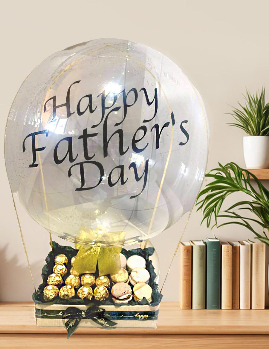 Balloon-Gift-Box-Fatherss-Day-Chocolates-Macarons-DodoMarket-delivery-Mauritius