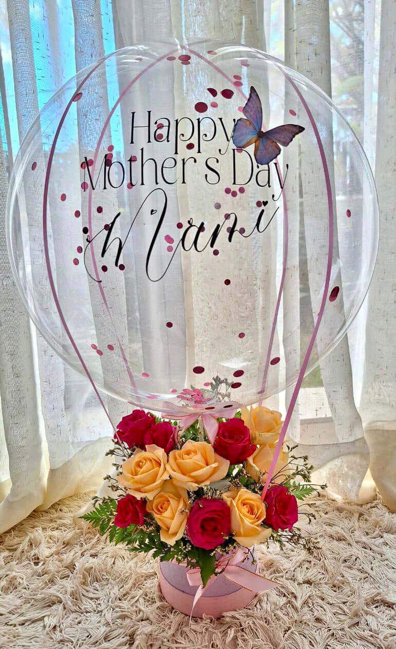 Balloon-Gift-Box-Mothers-Day-Colorful-roses-DodoMarket-delivery-Mauritius