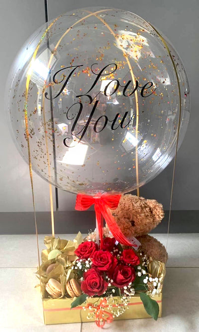 Balloon-Teddy-Flowers-Macaroons-Box-Valentines-DodoMarket-delivery-Mauritius