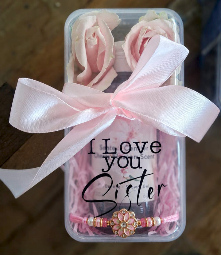 Bath-blooms-and-Rakhi-bonds-for-her-Personalized-gift-DodoMarket-delivery-Mauritius