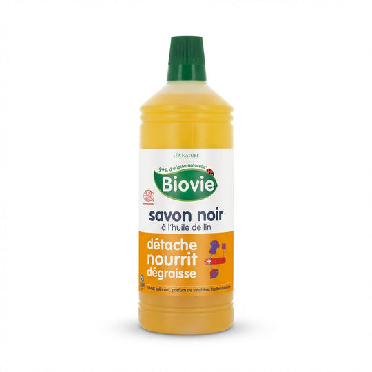 Biovie Black Soap Linseed Oil 1L Delivery Mauritius
