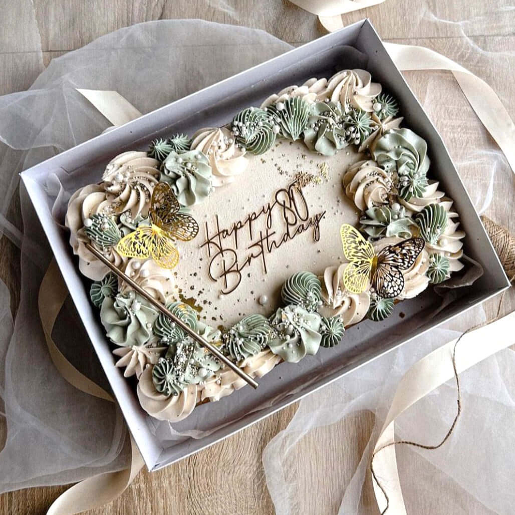 succulent sheet cake Birthday Slab Cake - Coral Reef