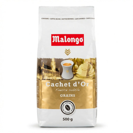 Cafe Malongo Cachet D'Or Pure Arabica Whole Bean Coffee 500g