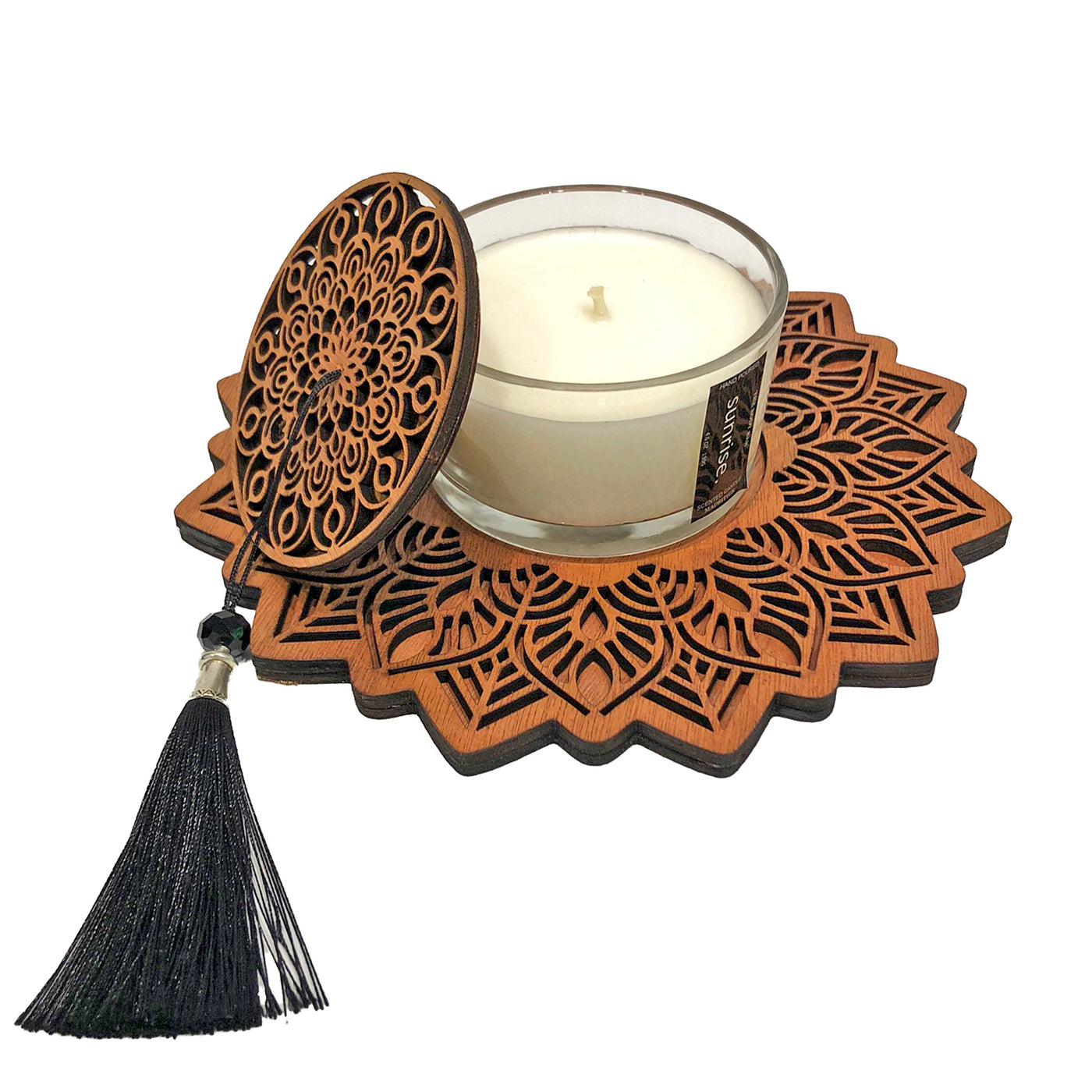 Centerpiece-Wooden-Carved-Candle-Coaster-open-DodoMarket-delivery-Mauritius