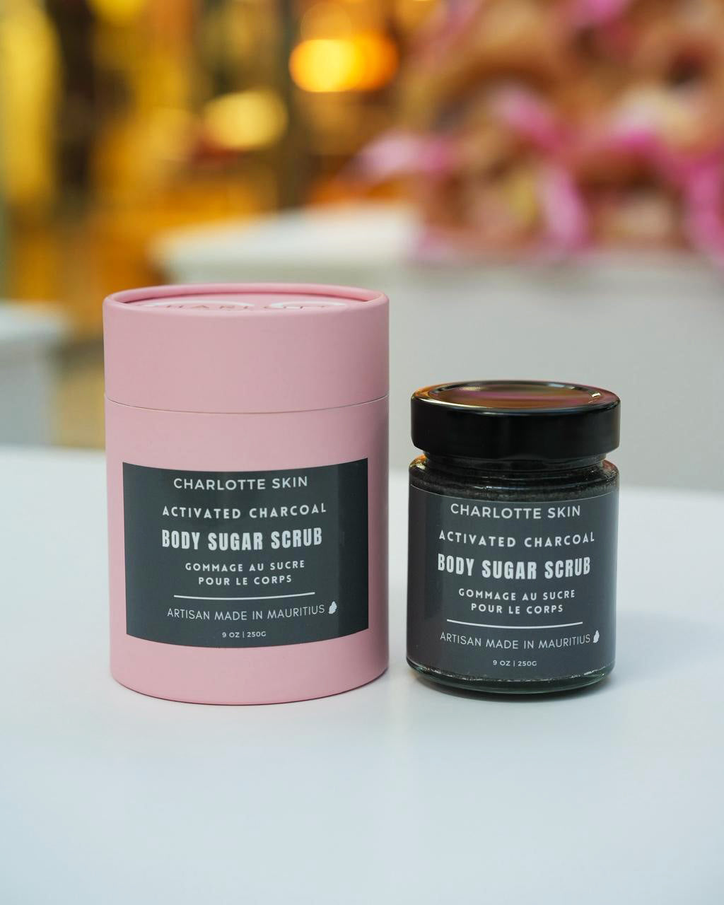 Charlotte-Skin-Body-Sugar-Scrub-Activated-Charcoal-new-DodoMarket-delivery-Mauritius
