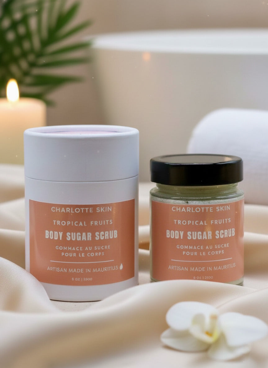 Charlotte-Skin-Body-Sugar-Scrub-Troopical-Fruits-2025-DodoMarket-delivery-Mauritius