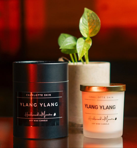 Charlotte-Skin-Candle-Glass-Jar-Ylang-Ylang-DodoMarket-delivery-Mauritius