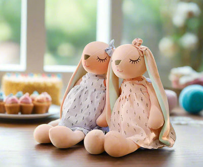 Charming-floppy-ears-Bunny-in-dress-toy-couple-DodoMarket-delivery-Mauritius