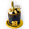 Gâteau d'anniversaire en bouteille de chocolat