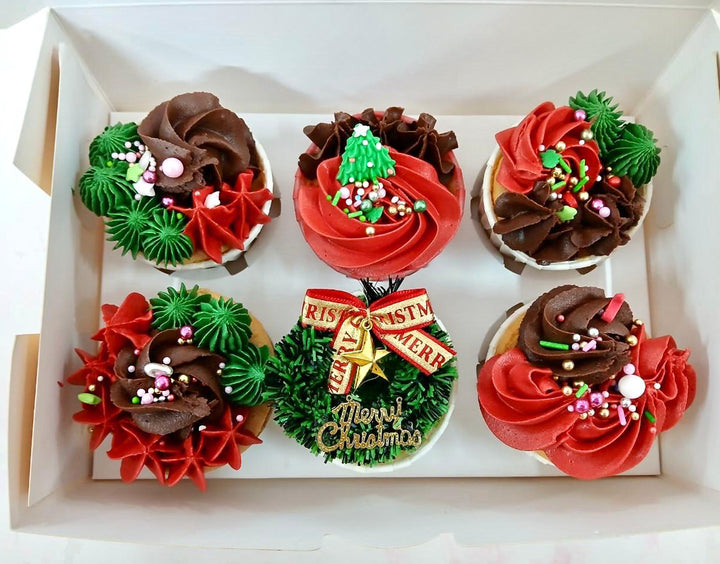 Christmas-6-Cupcakes-in-gift-box-DodoMarket-delivery-Mauritius