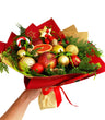 Bouquet Noël : fruits et décorations