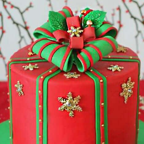 Christmas Gift Box Cake