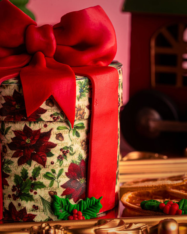 Christmas-gift-box-shaped-Cake-DodoMarket-delivery-Mauritius