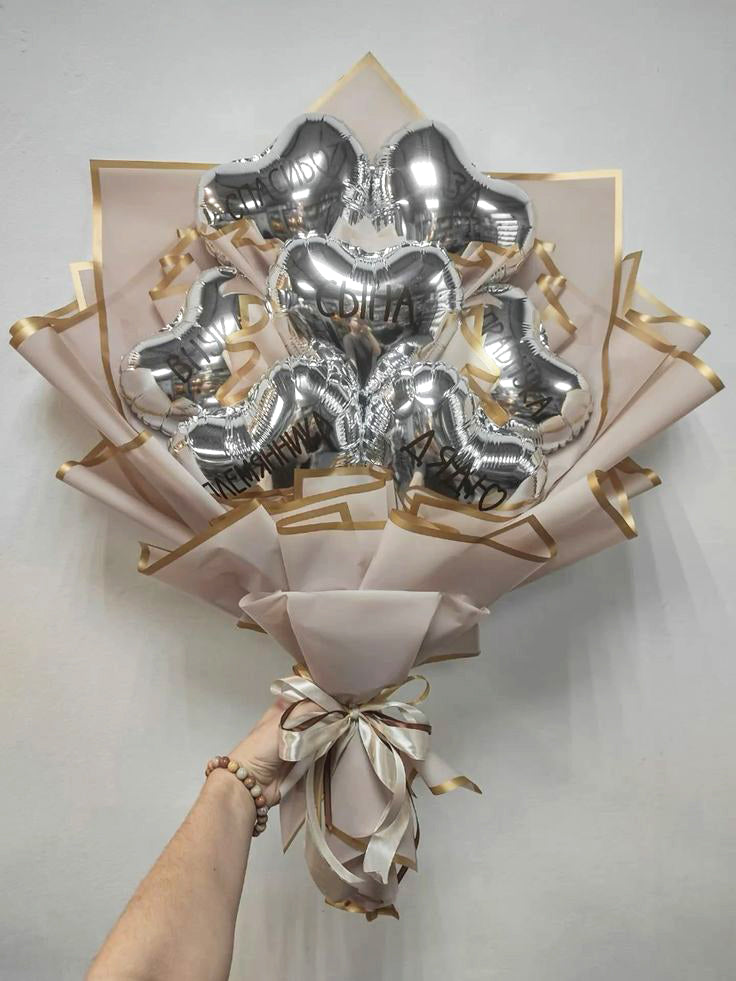 Custom-heart-balloon-celebration-bouquet-Silver-DodoMarket-delivery-Mauritius