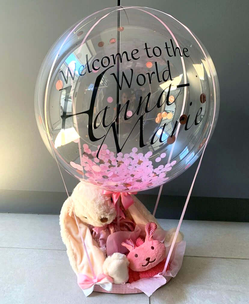 Customised-Balloon-Bunny-Medium-Box-Welcome-Baby-DodoMarket-delivery-Mauritius