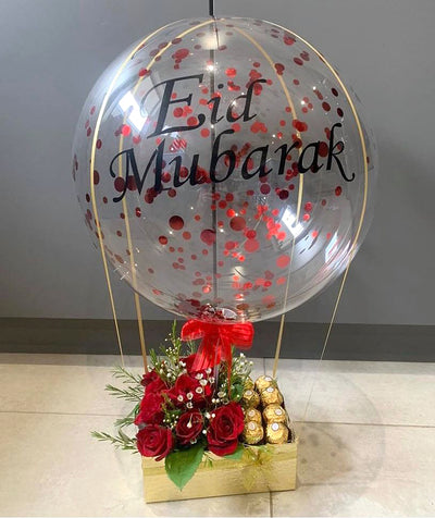 Customised-Balloon-Eid-Box-Flowers-Chocolates-DodoMarket-delivery-Mauritius