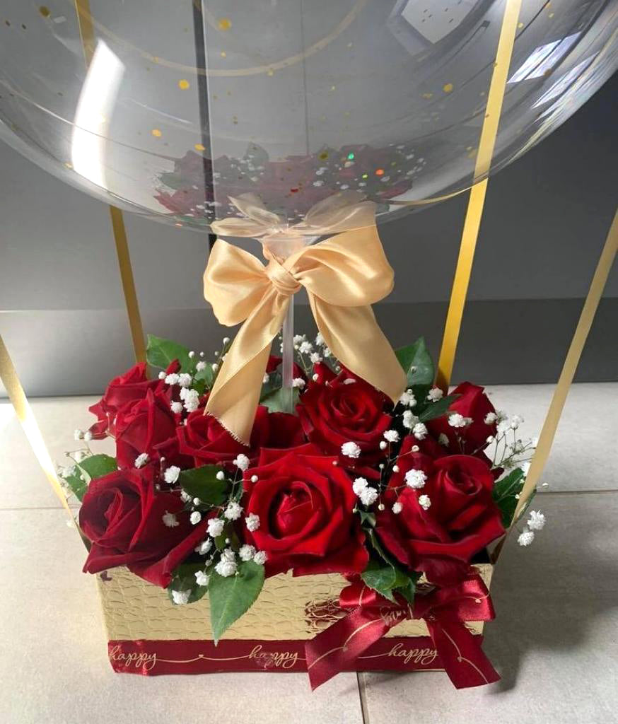 Customised-Balloon-Eid-Box-Flowers-DodoMarket-delivery-Mauritius