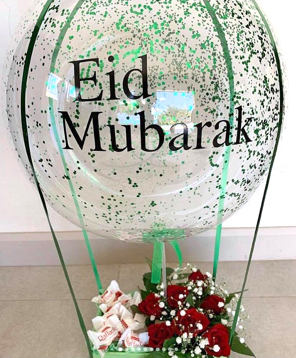 Customised-Balloon-Eid-Box-Flowers-Rafaello-DodoMarket-delivery-Mauritius