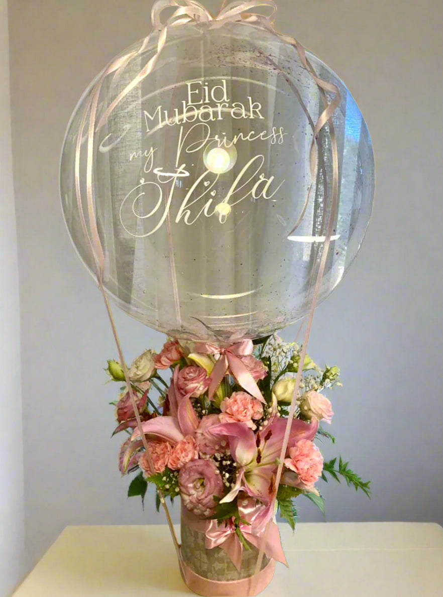 Customised-Luxury-Eid-Balloon-Box-Flowers-Deluxe-DodoMarket-delivery-Mauritius