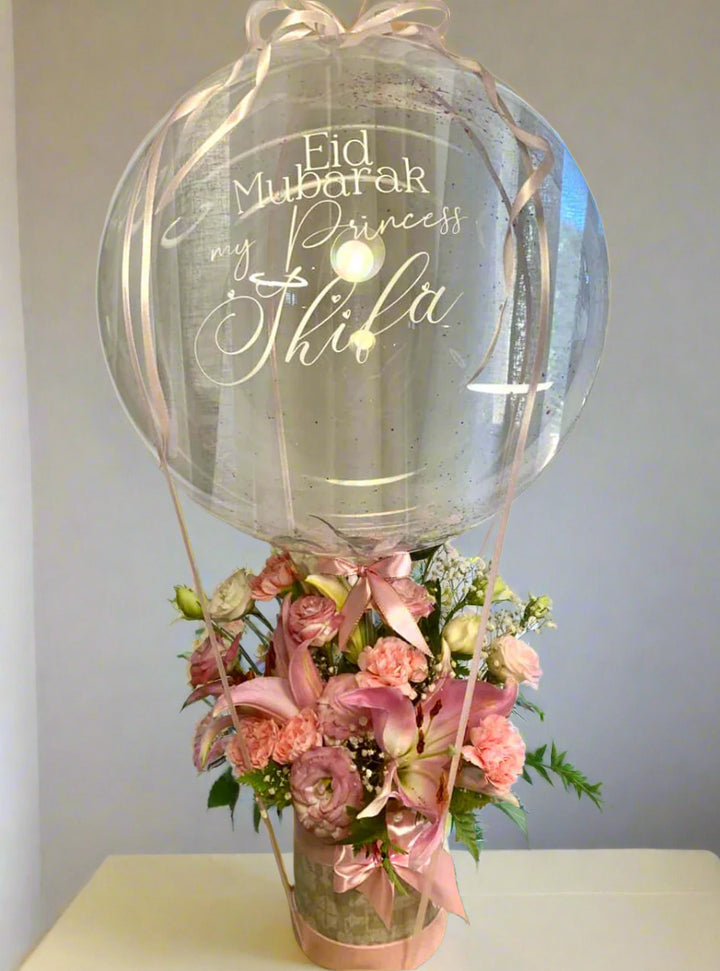 Customised-Luxury-Eid-Balloon-Box-Flowers-Deluxe-DodoMarket-delivery-Mauritius