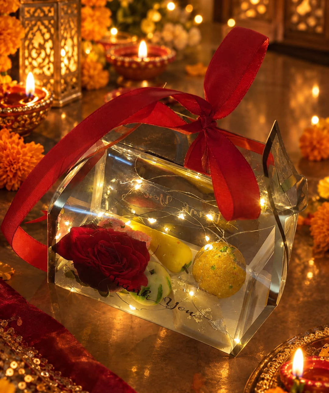 Diwali-sweets-LED-lights-gift-box-DodoMarket-delivery-Mauritius