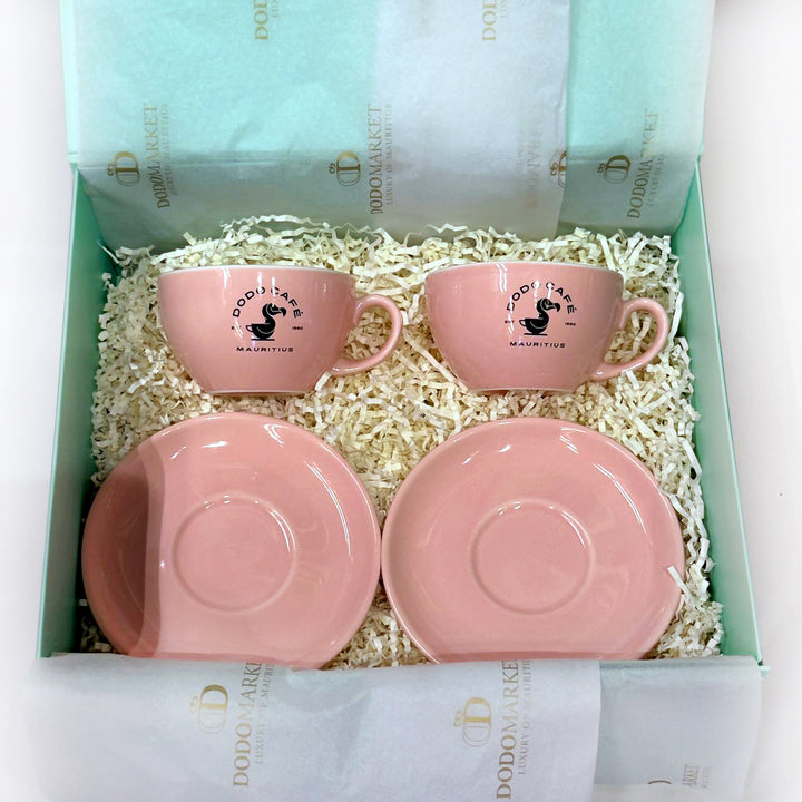 Dodo-Cafe-2-Cappuccino-cup-gift-set-pink-DodoMarket-delivery-Mauritius