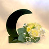 Centre de Table Lune Croissant avec Fleurs