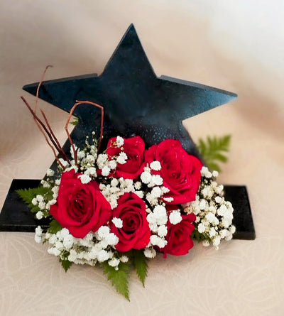 Eid-Mubarak-Mini-red-flowers-Star-centerpiece-DodoMarket-delivery-Mauritius
