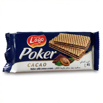 Elledi Poker Cacao Cream Wafer Bar 45g Delivery Mauritius