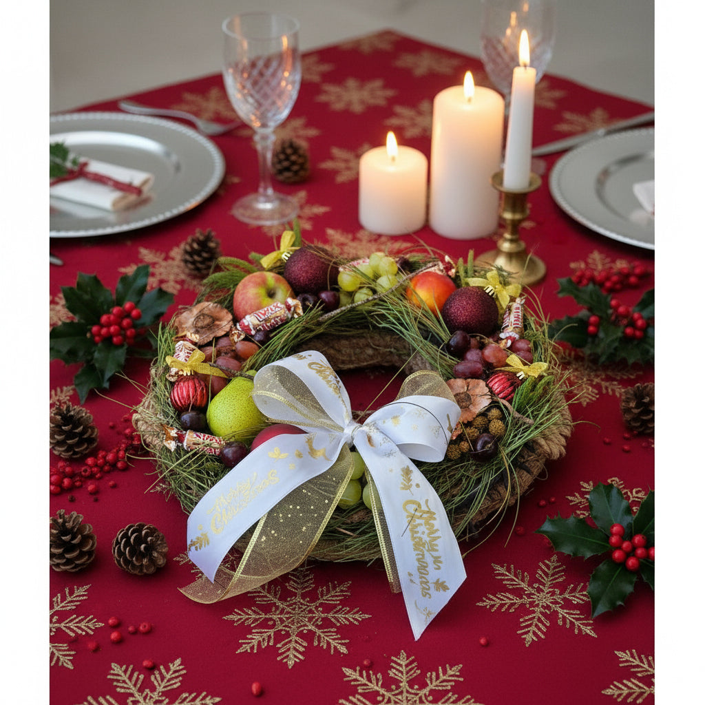 Festively-Fruity-Wreath-on-a-table-DodoMarket-delivery-Mauritius