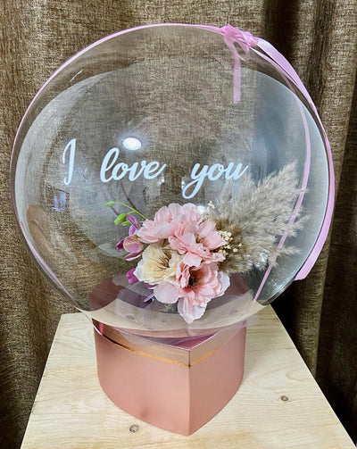 Flower-Bubble-Balloon-with-Chocolate-DodoMarket-delivery-Mauritius