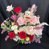 Mixed Flowers & Chocolates Box with Teddy/Balloon