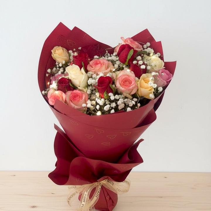 Gilded-Roses-Bouquet-LED-Burgundy-DodoMarket-delivery-Mauritius